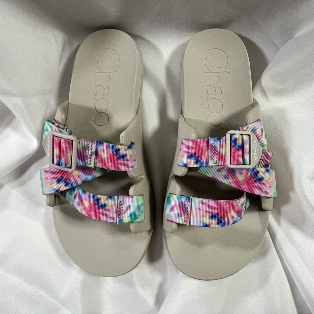 Chaco Chillos Tie Dye Slide Sandals - Picture 4 of 9